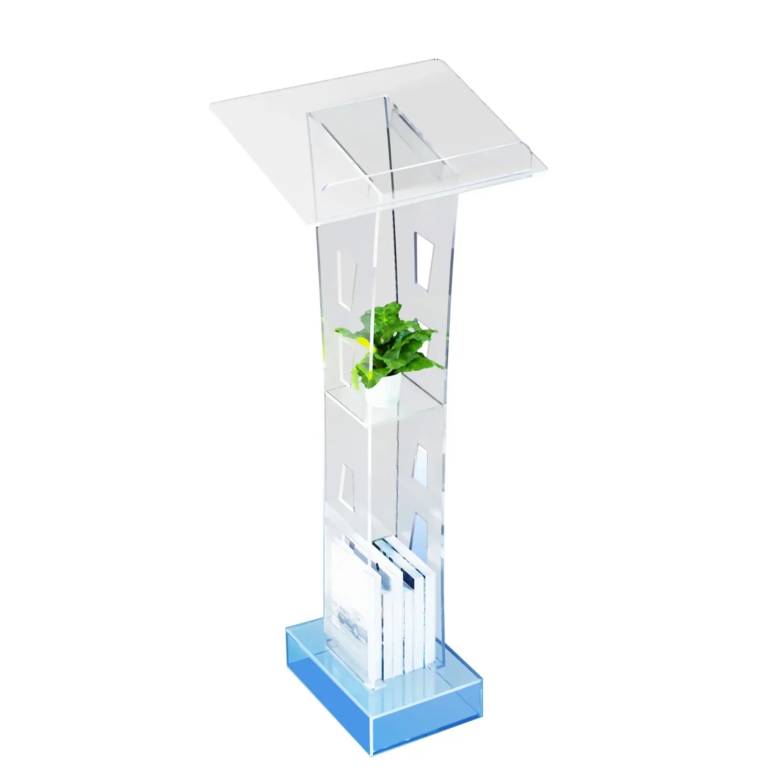 Acryl Rednerpult mit LED-Beleuchtung – Transparentes Podium für Kirche, Schule und Konferenz