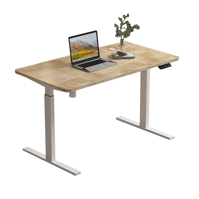 Escritorio eléctrico ajustable en altura – Mesa de pie y de ordenador para oficina en casa – Hierro – 113 x 75 cm