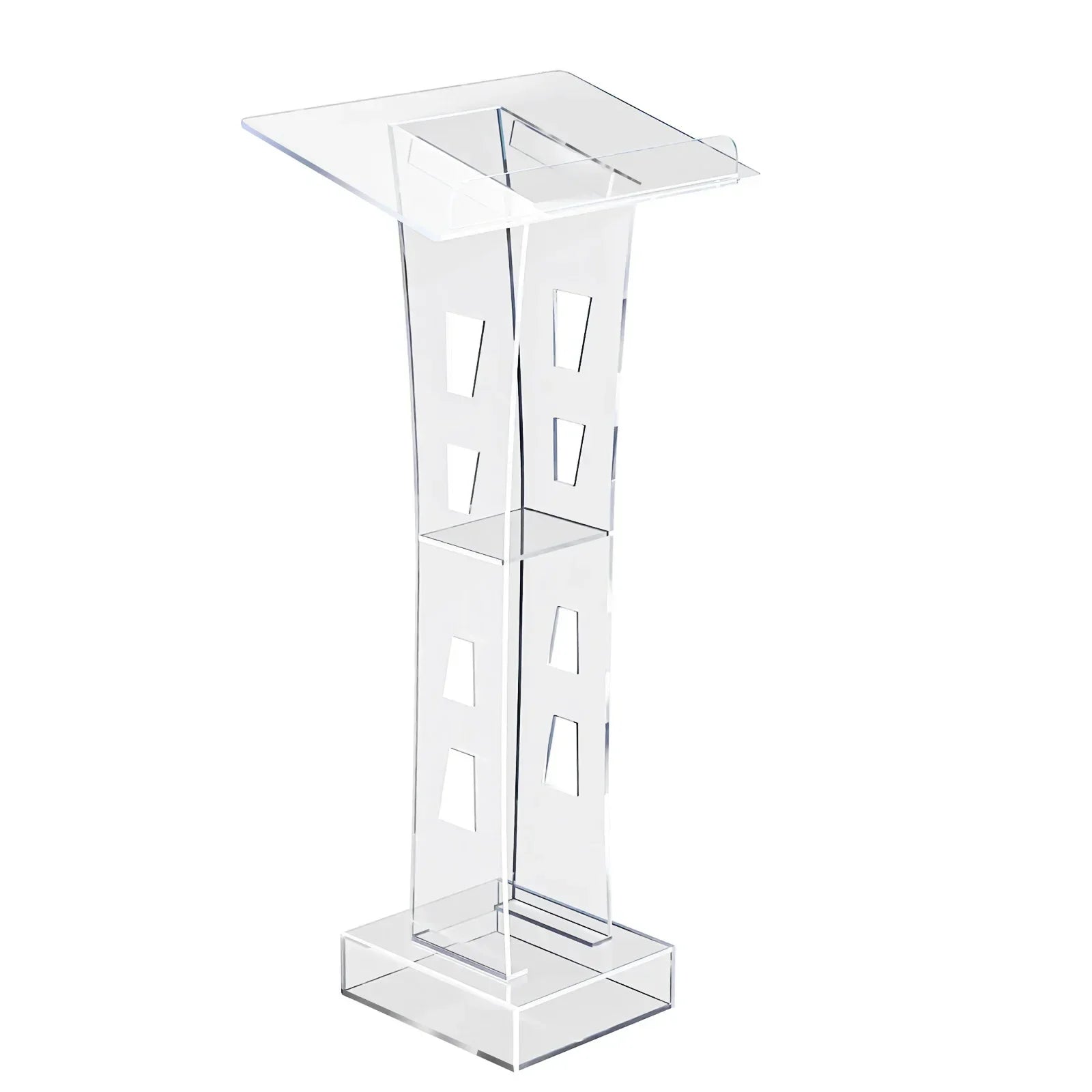 Acryl Rednerpult mit LED-Beleuchtung – Transparentes Podium für Kirche, Schule und Konferenz