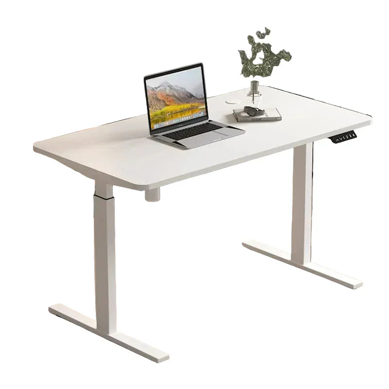 Escritorio eléctrico ajustable en altura – Mesa de pie y de ordenador para oficina en casa – Hierro – 113 x 75 cm