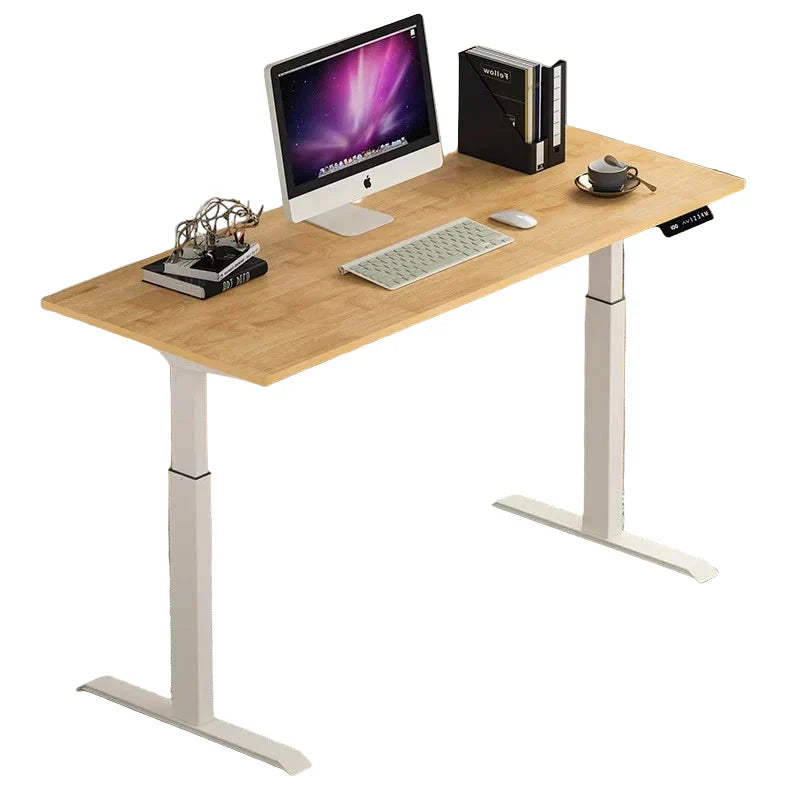 Escritorio eléctrico ajustable en altura – Mesa de pie y de ordenador para oficina en casa – Hierro – 113 x 75 cm